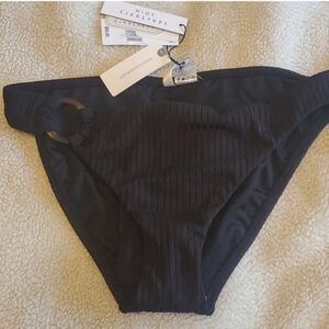 Nwt anthropologie black ring bikini bottom sz m
